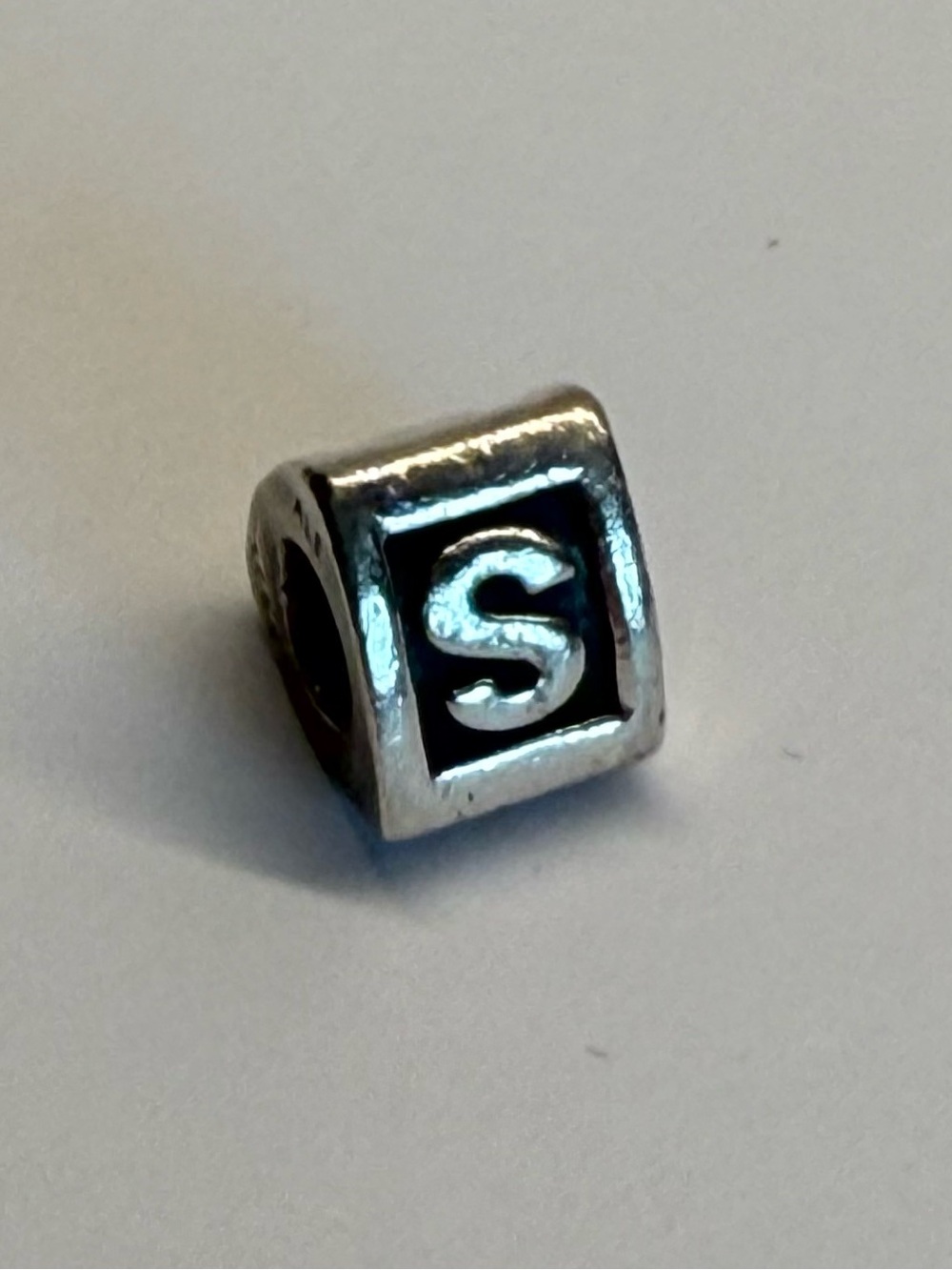Pandora 925 Sterling Silver Letter S Charm ALE Initial Bead